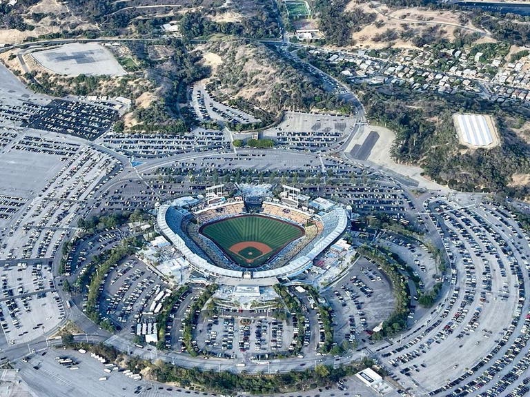 Aerial view of Dodger Stadium